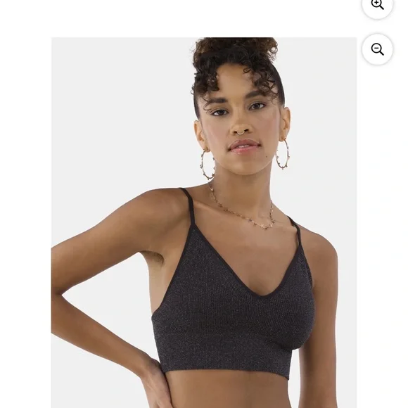 No Boundaries Women's Shimmer V-Neck Brami - Picture 8 of 16